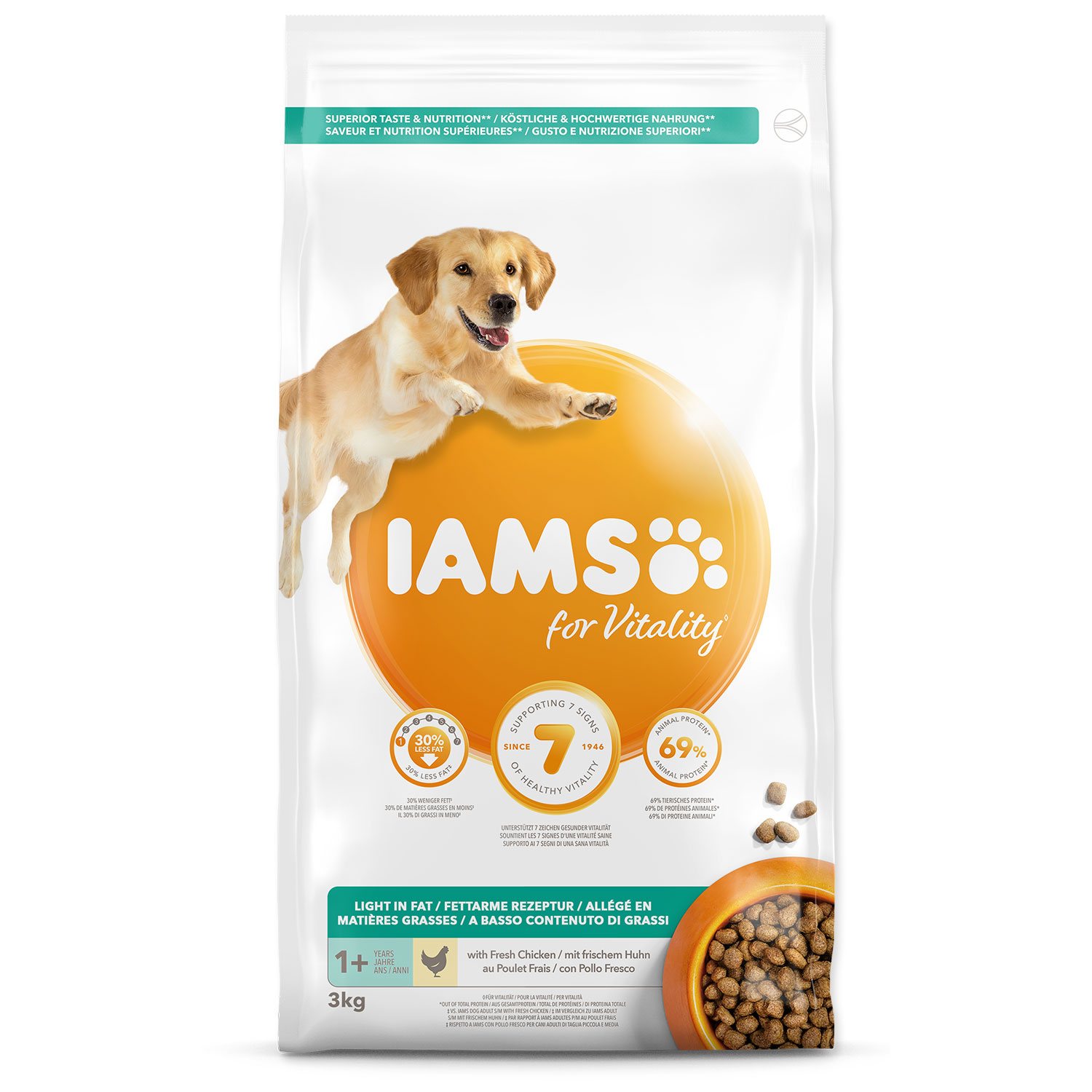 Krmivo IAMS Dog Adult Weight Control Chicken 3kg -KS