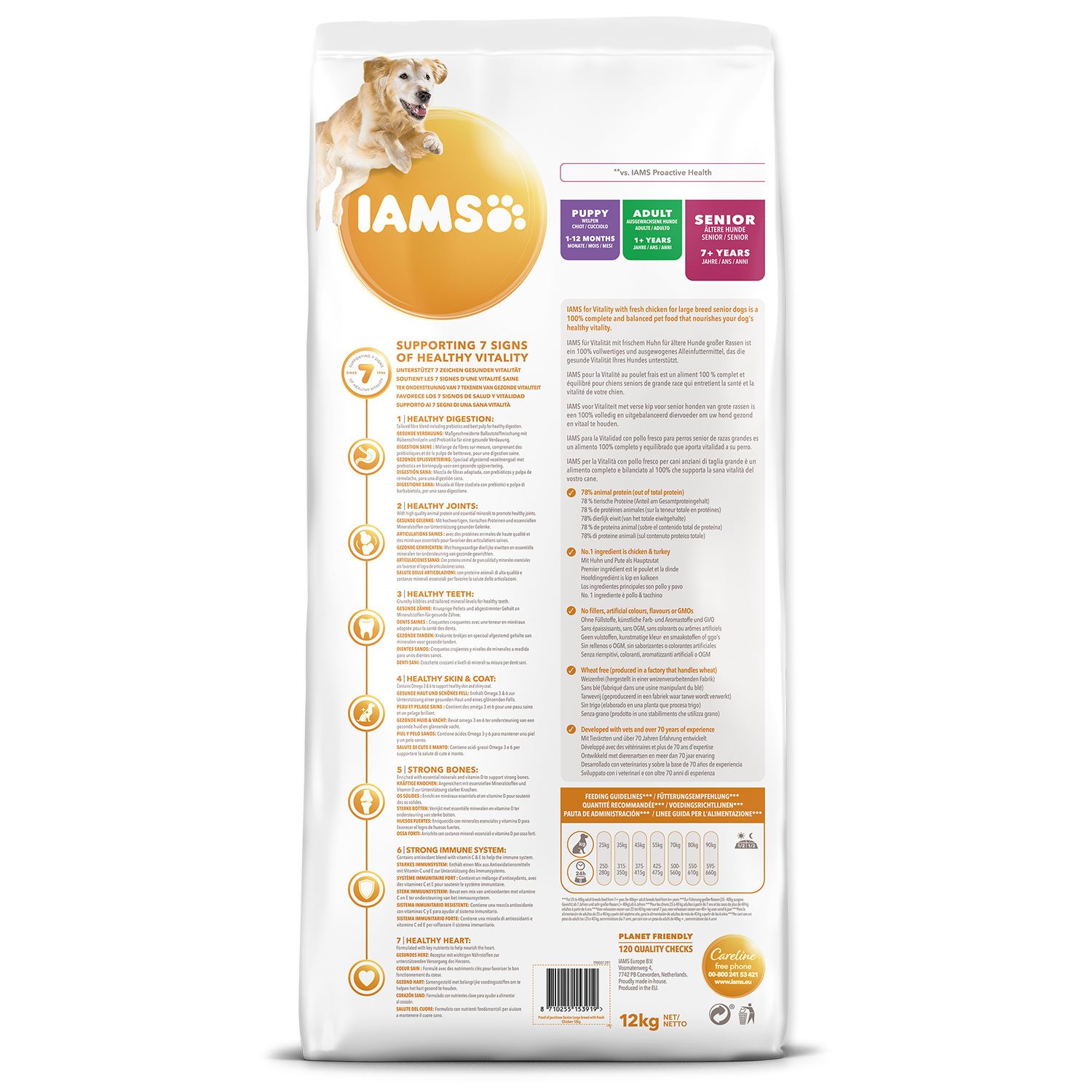 Krmivo IAMS Dog Senior Large Chicken 12kg -KS