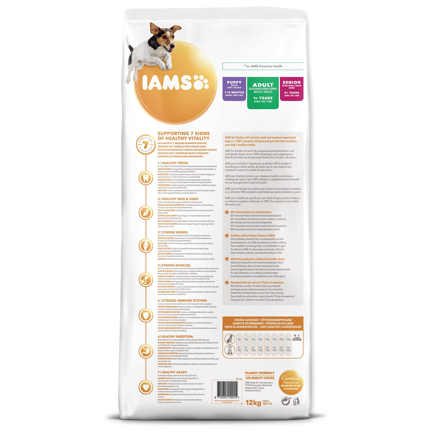 Krmivo IAMS Dog Adult Small & Medium Lamb 12kg -KS