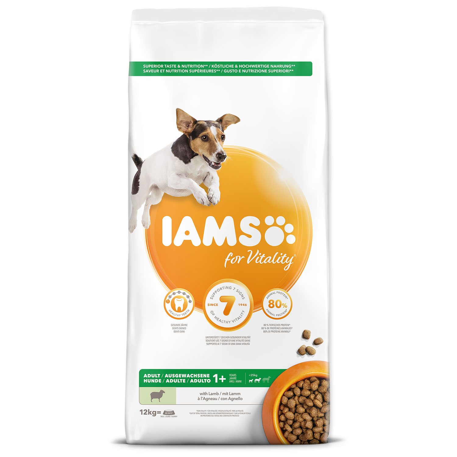 Krmivo IAMS Dog Adult Small & Medium Lamb 12kg -KS
