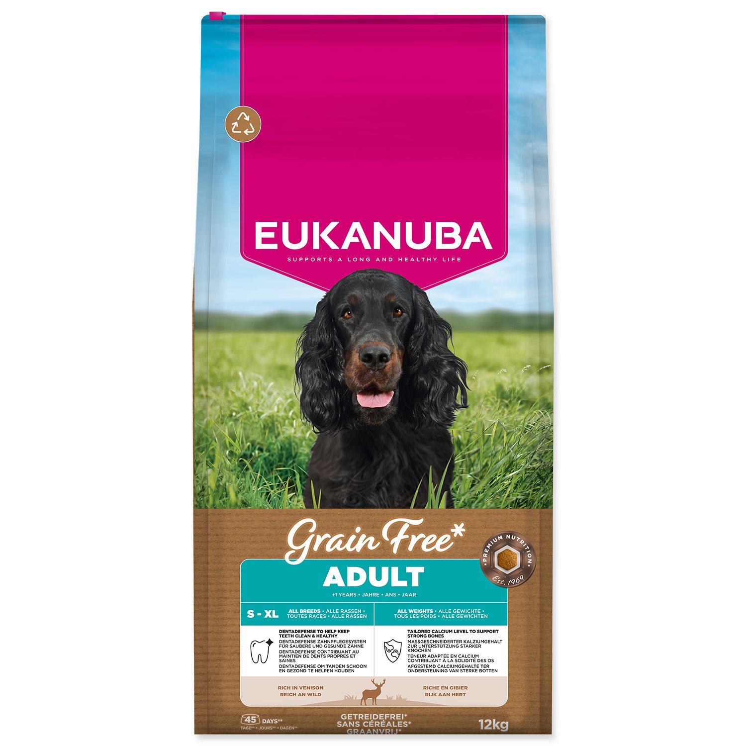 Krmivo EUKANUBA Grain Free Adult all breeds rich in venison 12kg-KS