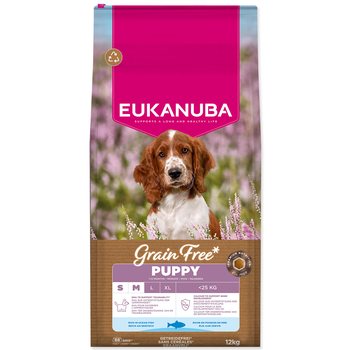 Krmivo  EUKANUBA Grain Free Puppy Small & Medium rich in ocean fish 12kg-KS