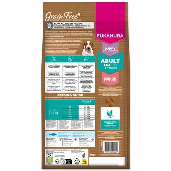 Krmivo EUKANUBA Grain Free Adult Small & Medium rich in ocean fish 3kg-KS