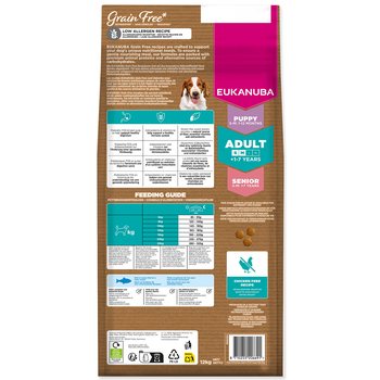 Krmivo EUKANUBA Grain Free Adult Small & Medium rich in ocean fish 12kg-KS