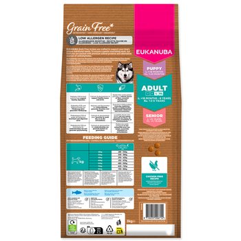 Krmivo EUKANUBA Grain Free Adult Large rich in ocean fish 3kg-KS