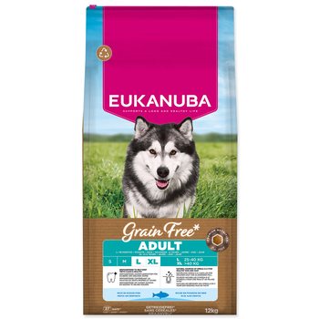 Krmivo EUKANUBA Grain Free Adult Large rich in ocean fish 12kg-KS