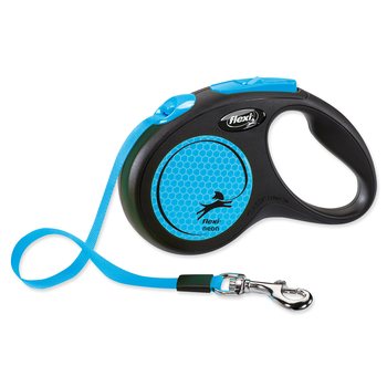Vodítko Flexi Neon páska S modré 5m-KS