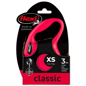 Vodítko Flexi Classic New lanko XS červené 3m-KS