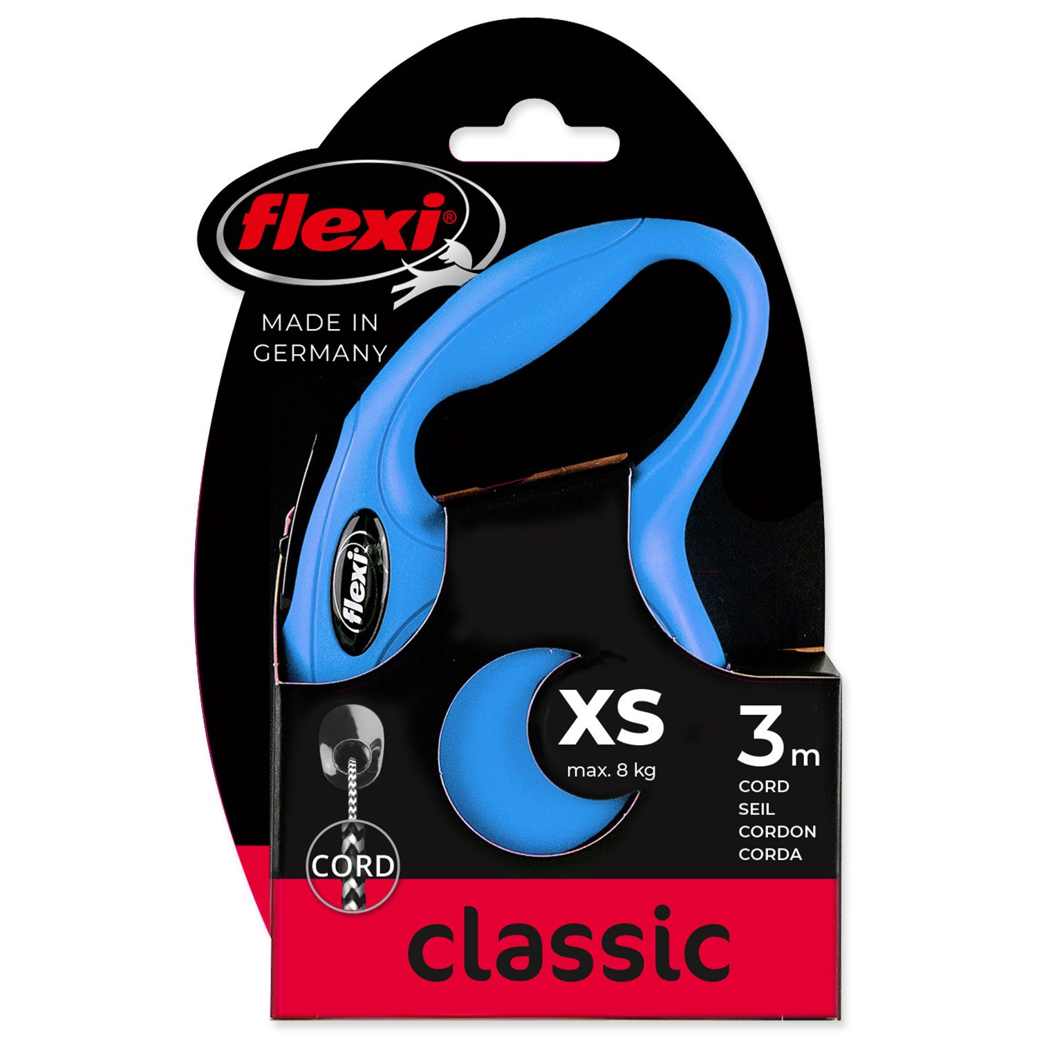Vodítko Flexi Classic New lanko XS modré 3m-KS