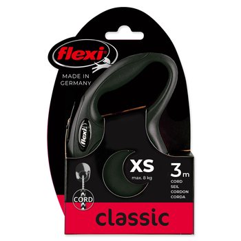 Vodítko Flexi Classic New lanko XS černé 3m-KS