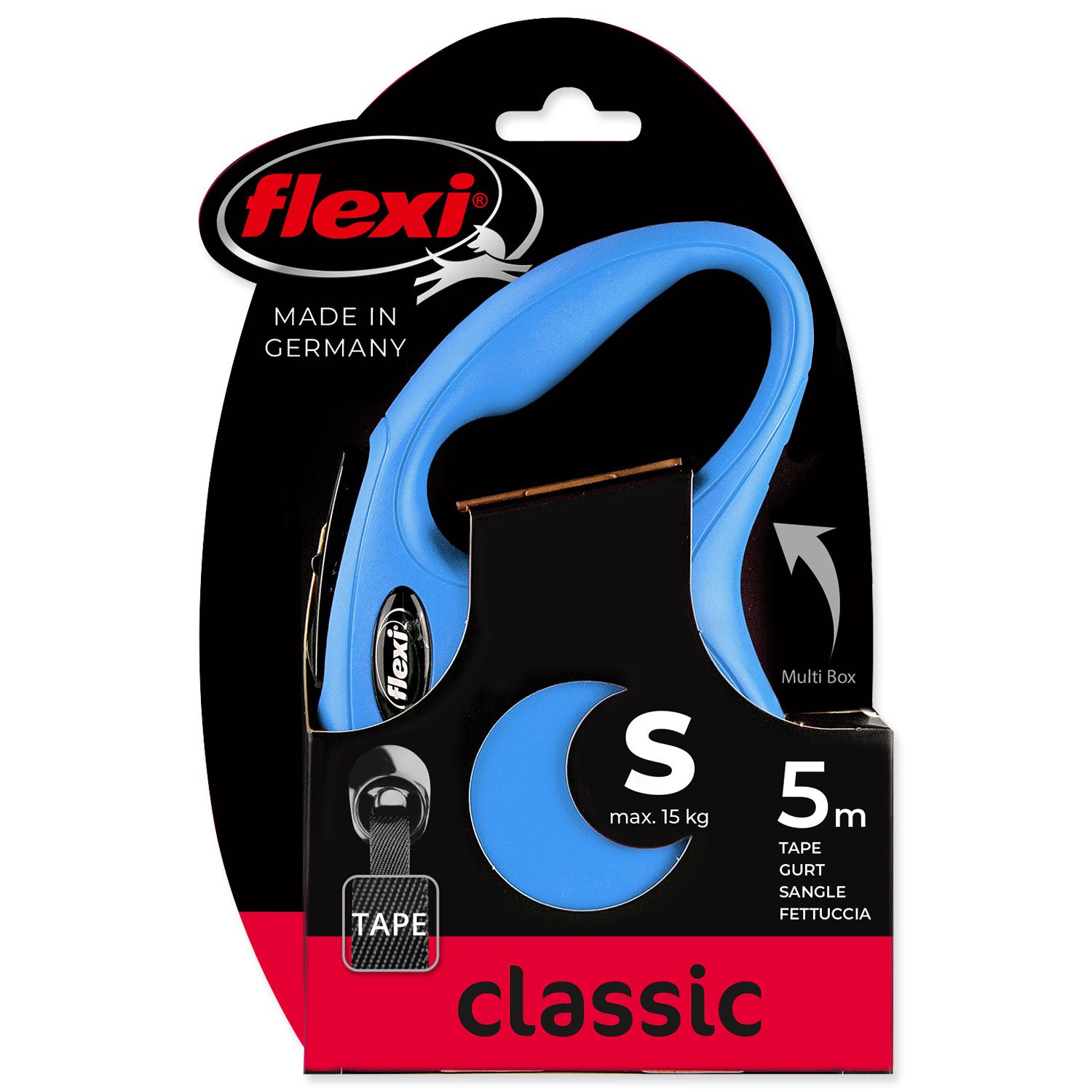 Vodítko Flexi Classic New páska S modré 5m-KS