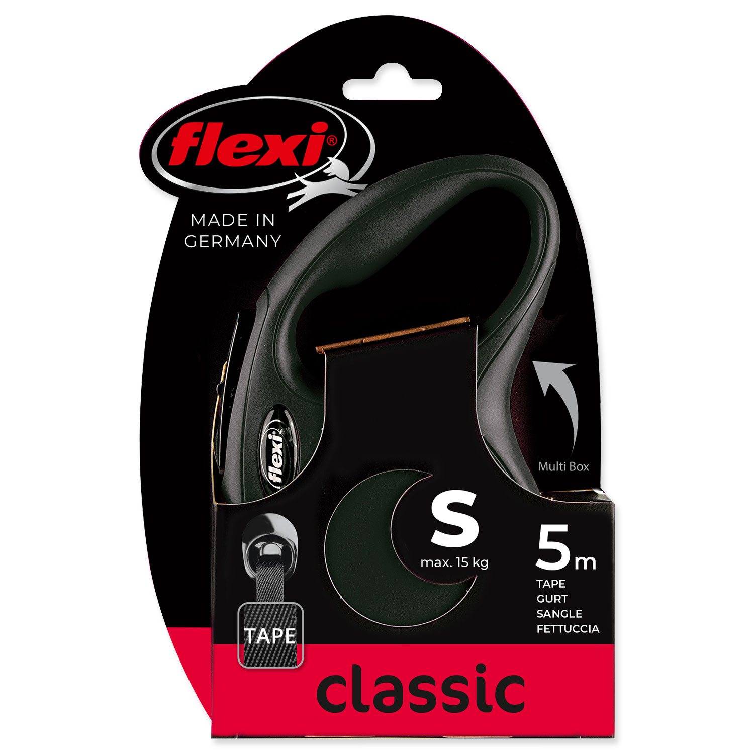 Vodítko Flexi Classic New páska S černé 5m-KS