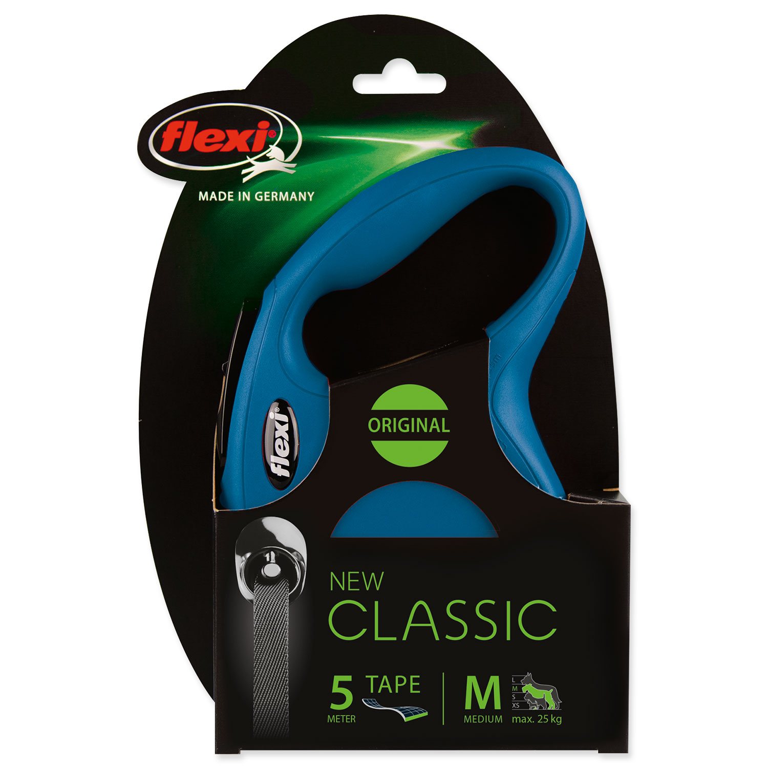 Vodítko Flexi Classic New páska M modré 5m-KS