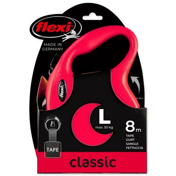 Vodítko Flexi Classic New páska L červené 8m-KS