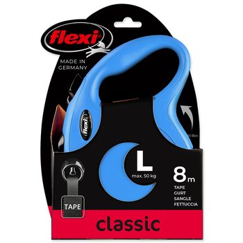 Vodítko Flexi Classic New páska L modré 8m-KS