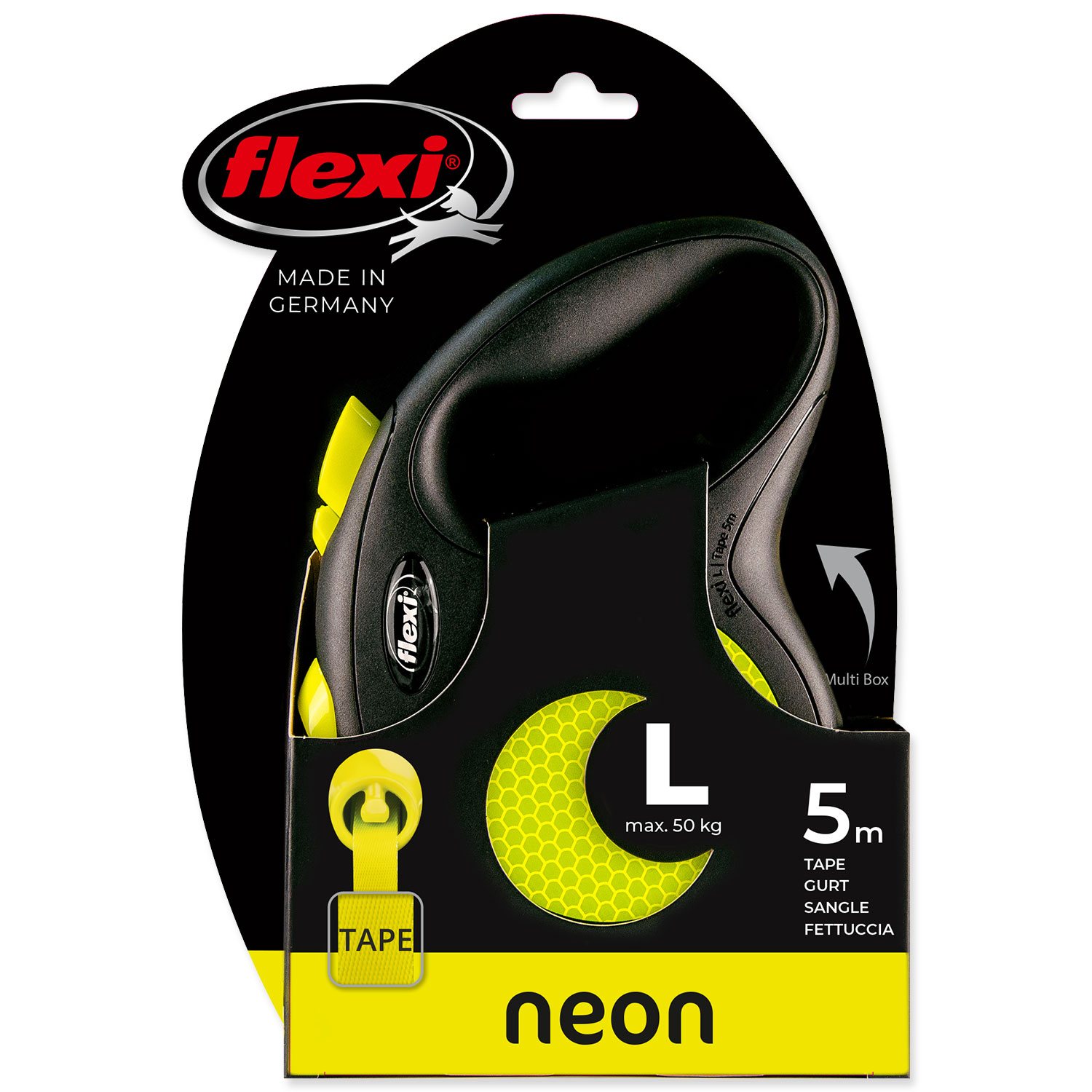 Vodítko Flexi New Neon páska L 5m-KS