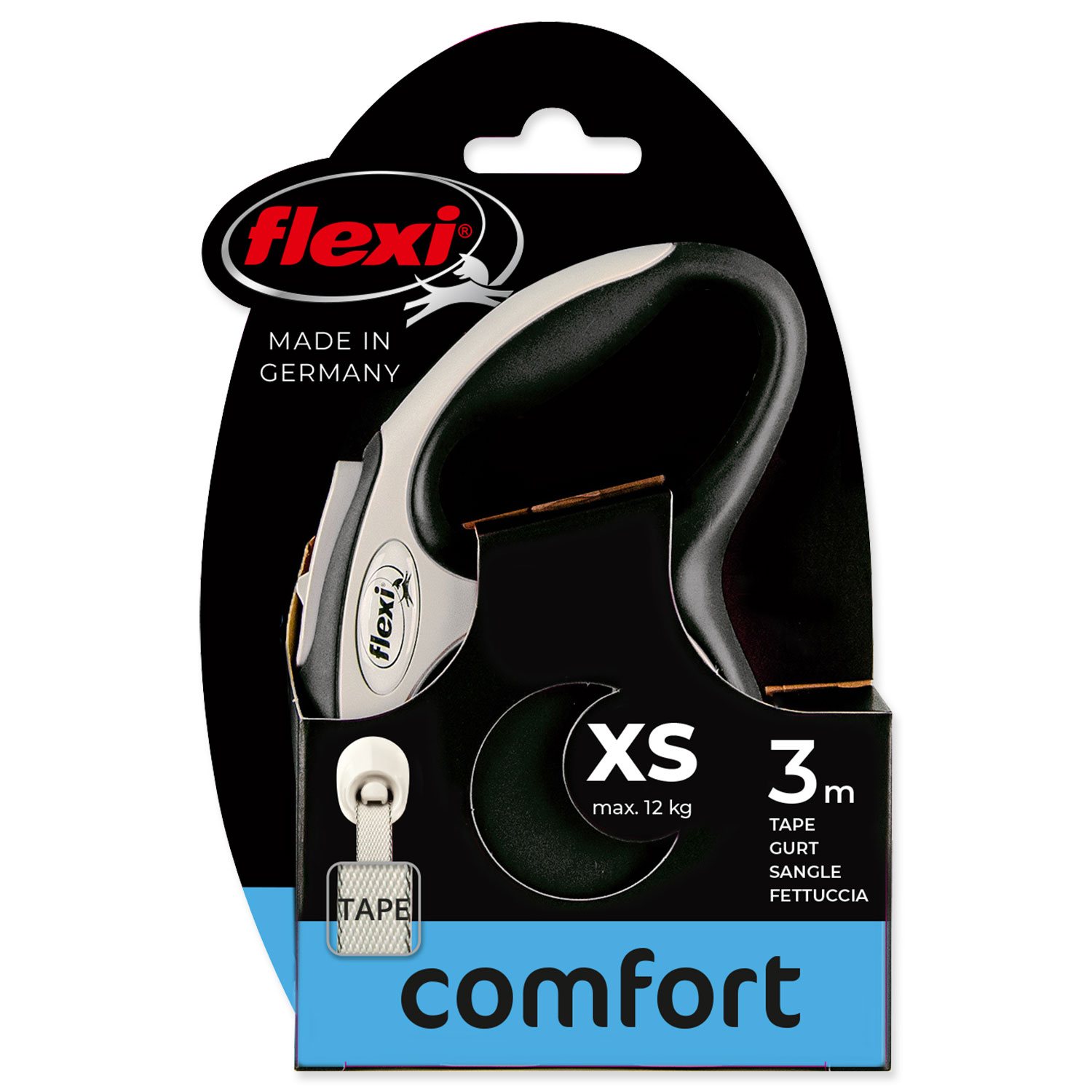 Vodítko Flexi New Comfort páska XS černé 3m-KS