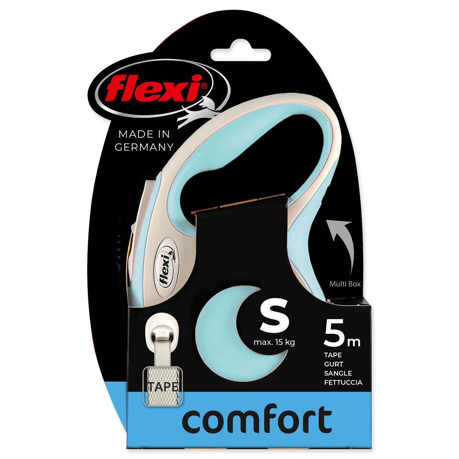 Vodítko Flexi New Comfort páska S světle modré 5m-KS