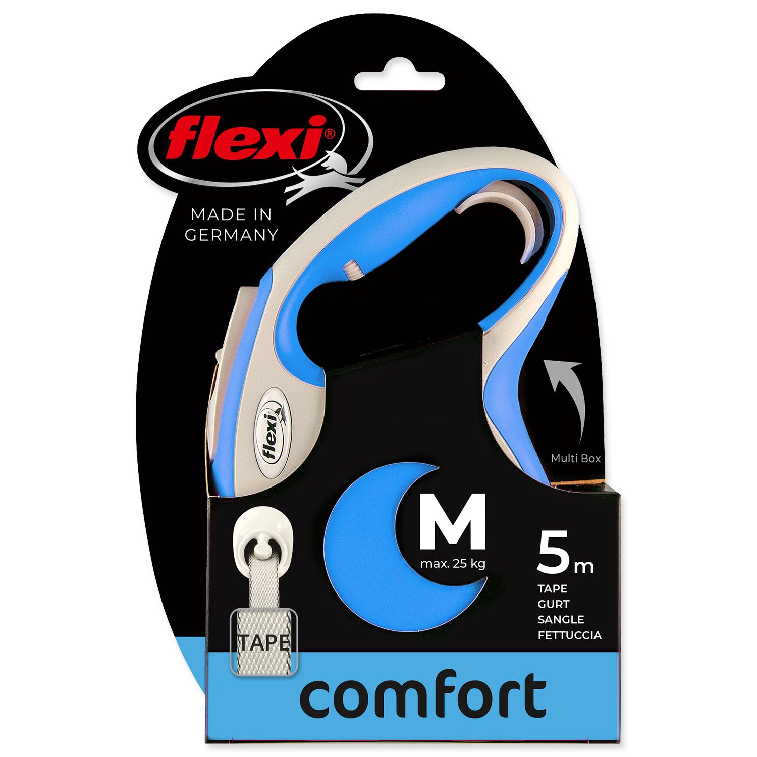 Vodítko Flexi New Comfort páska M modré 5m-KS