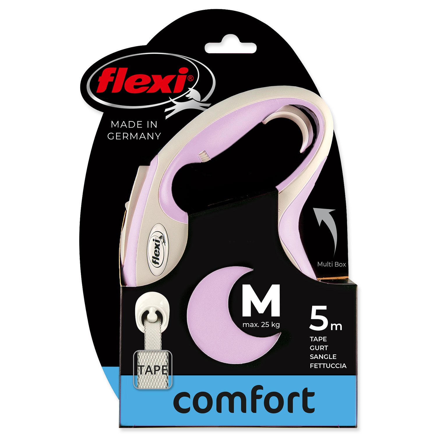 Vodítko Flexi New Comfort páska M růžové 5m-KS