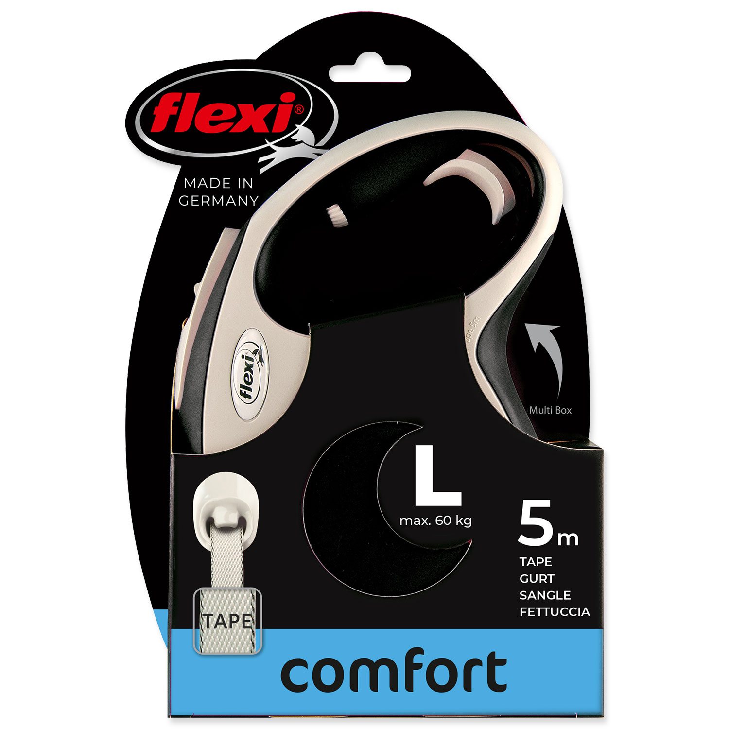 Vodítko Flexi New Comfort páska L černé 5m-KS