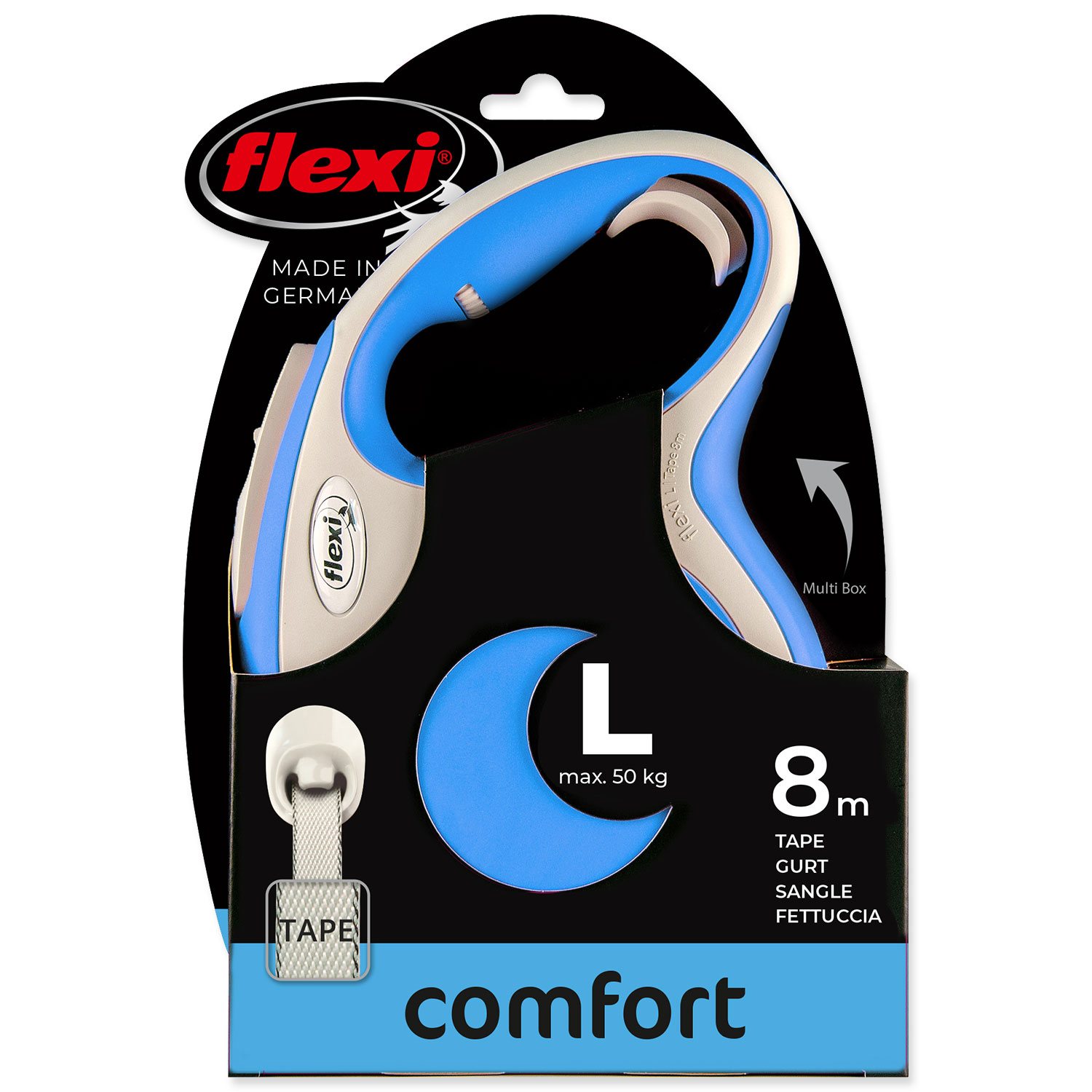 Vodítko Flexi New Comfort páska L modré 8m-KS