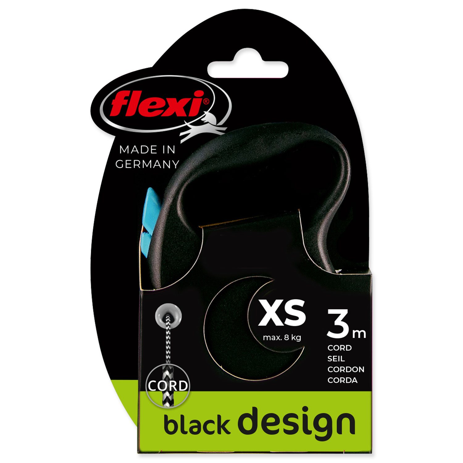 Vodítko Flexi Black Design lanko XS modré 3m-KS