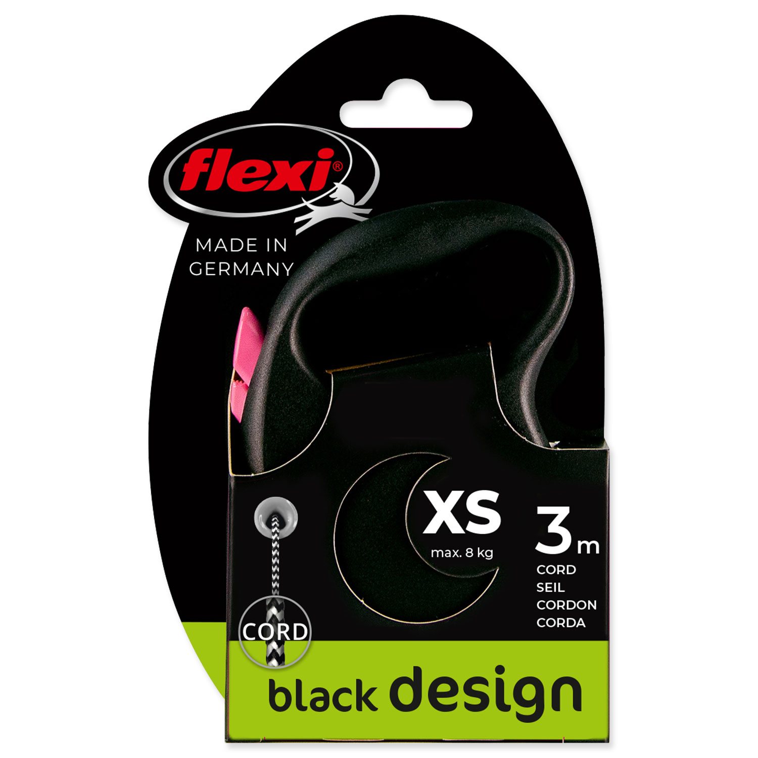 Vodítko Flexi Black Design lanko XS růžové 3m-KS