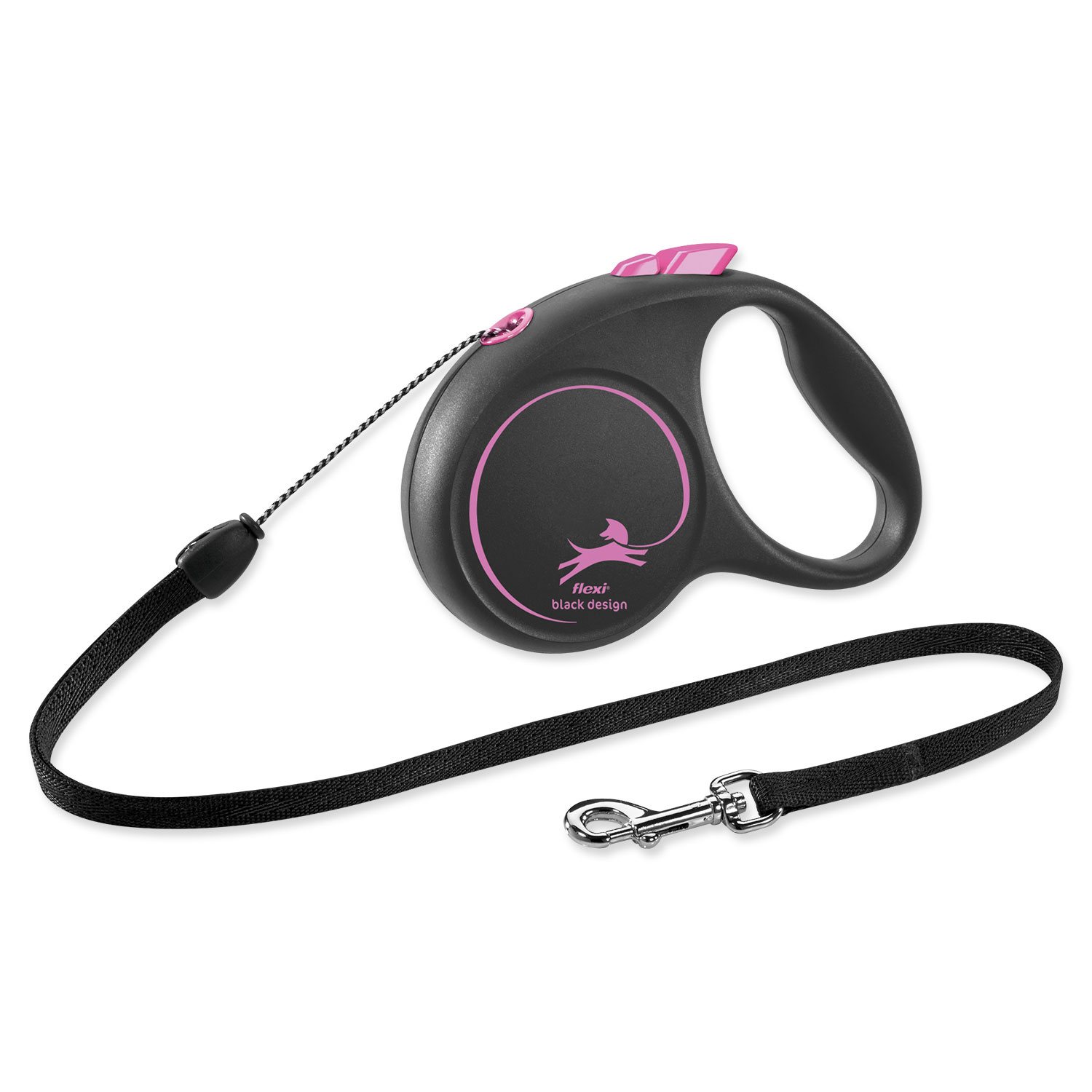 Vodítko Flexi Black Design lanko S růžové 5m-KS
