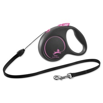Vodítko Flexi Black Design lanko S růžové 5m-KS