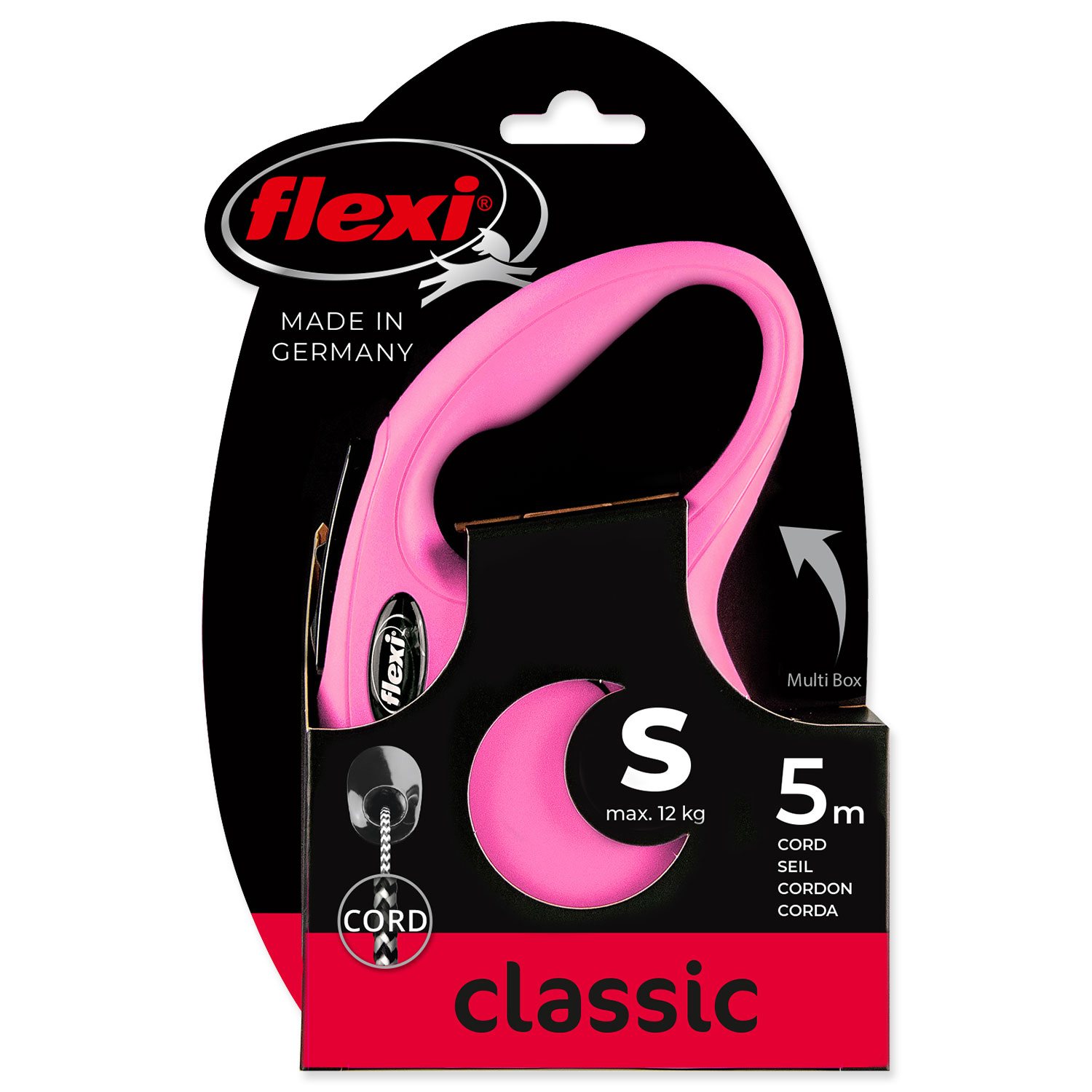 Vodítko Flexi Black Design lanko S růžové 5m-KS