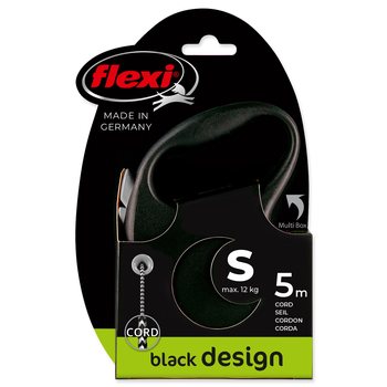 Vodítko Flexi Black Design lanko S černé 5m-KS