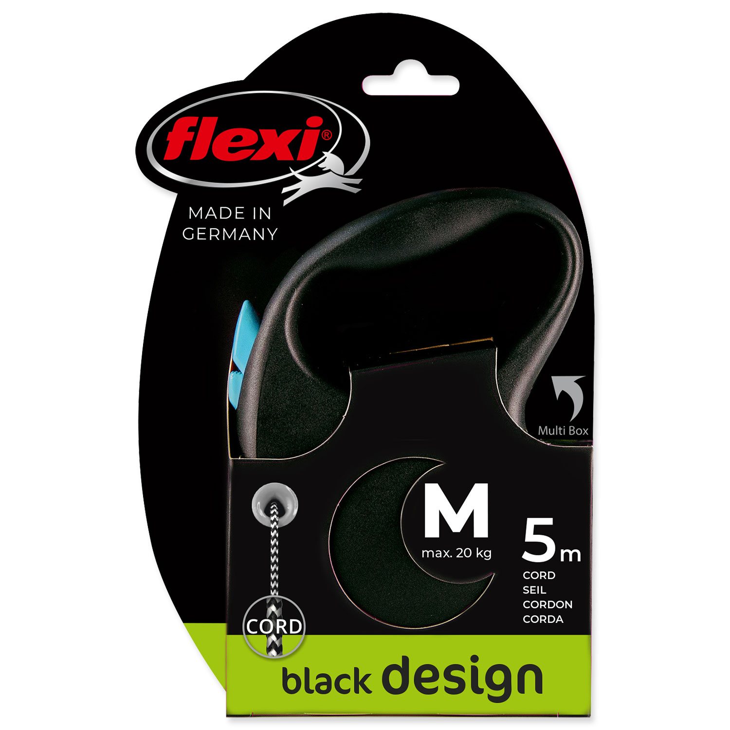 Vodítko Flexi Black Design lanko M modré 5m-KS