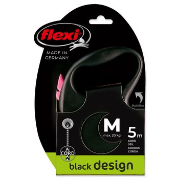 Vodítko Flexi Black Design lanko M růžové 5m-KS