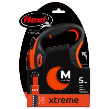 Vodítko Flexi Xtreme páska M oranžové 5m-KS
