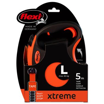 Vodítko Flexi Xtreme páska L oranžové 5m-KS