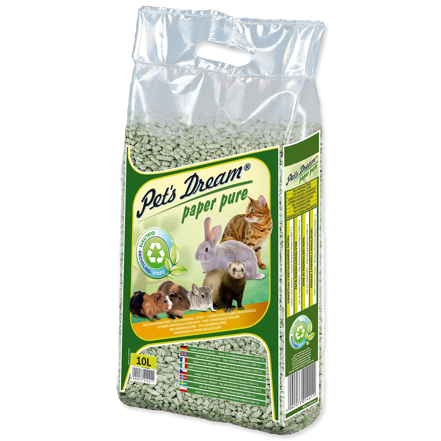 Pelety Pet´s Dream Paper Pure 10L 4,8 kg-KS