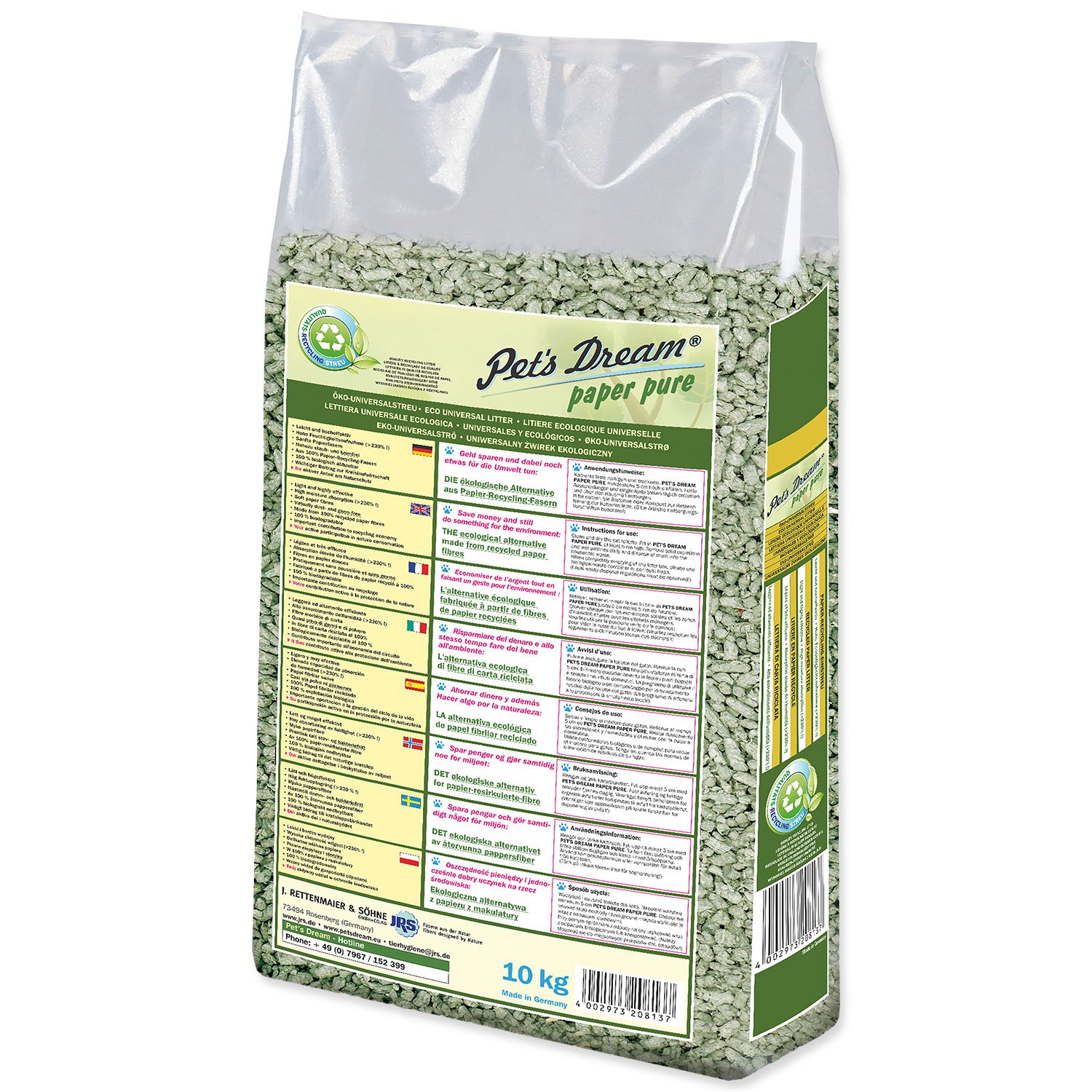 Pelety Pet´s Dream Paper Pure 10kg-KS