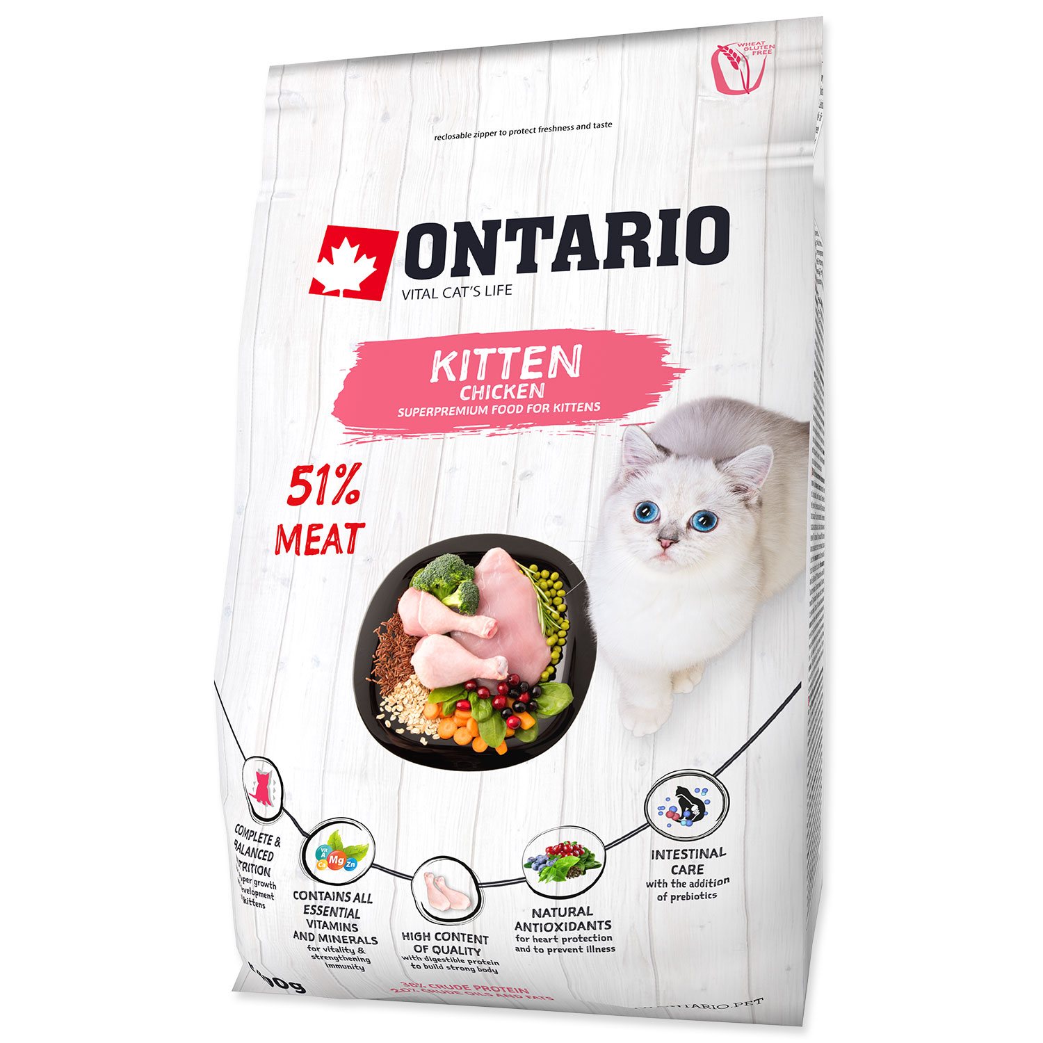 Krmivo Ontario Kitten Chicken 0,4kg
