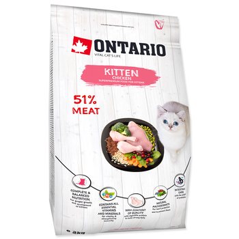 Krmivo Ontario Kitten Chicken 2kg-KS