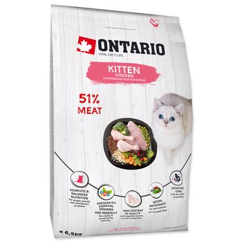 Krmivo Ontario Kitten Chicken 6,5kg-KS