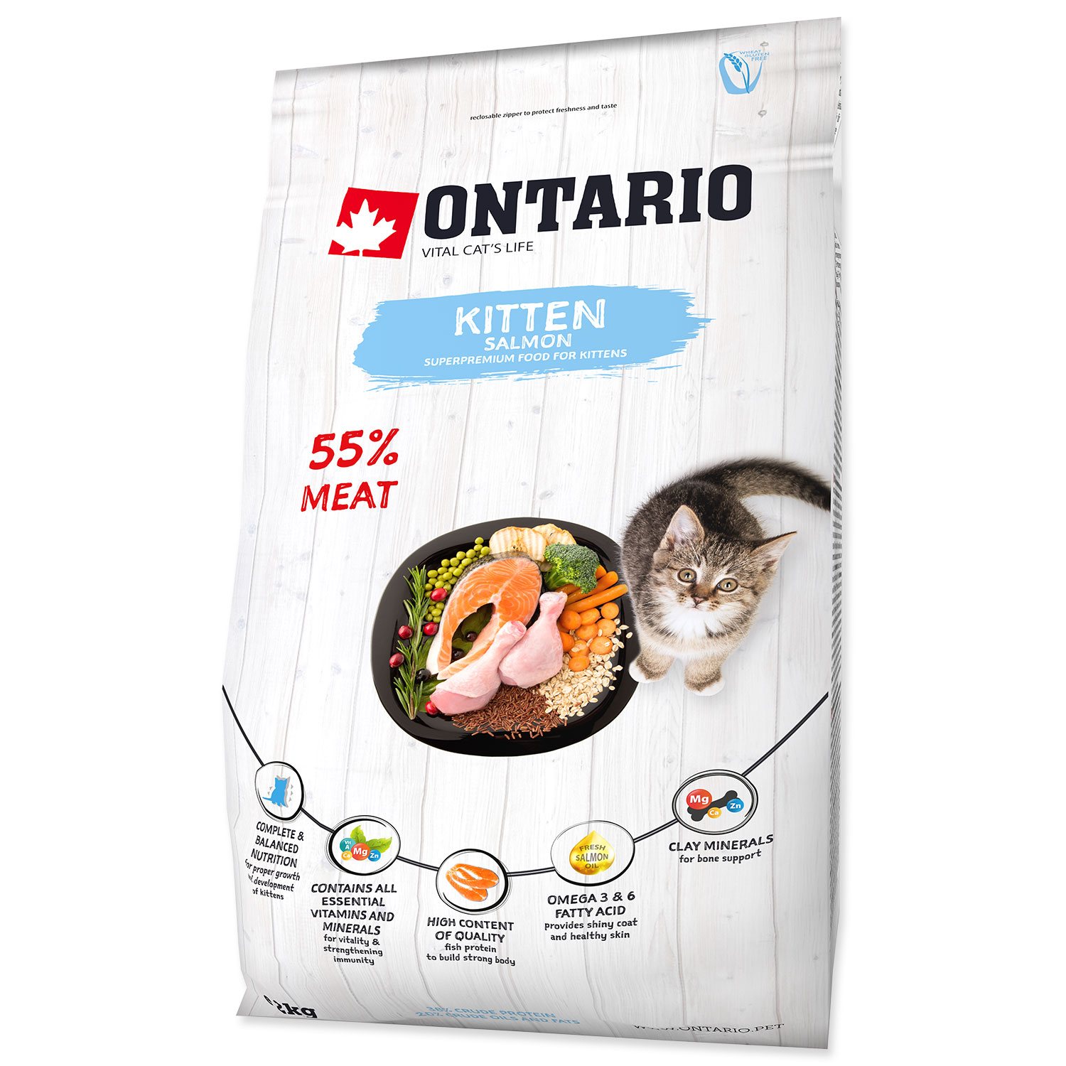 Krmivo Ontario Kitten Salmon 2kg-KS