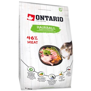 Krmivo Ontario Cat Hairball 2kg-KS