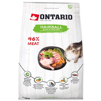Krmivo Ontario Cat Hairball 2kg-KS