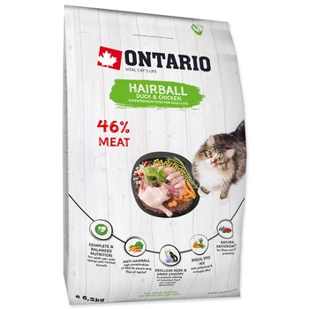 Krmivo Ontario Cat Hairball 6,5kg-KS