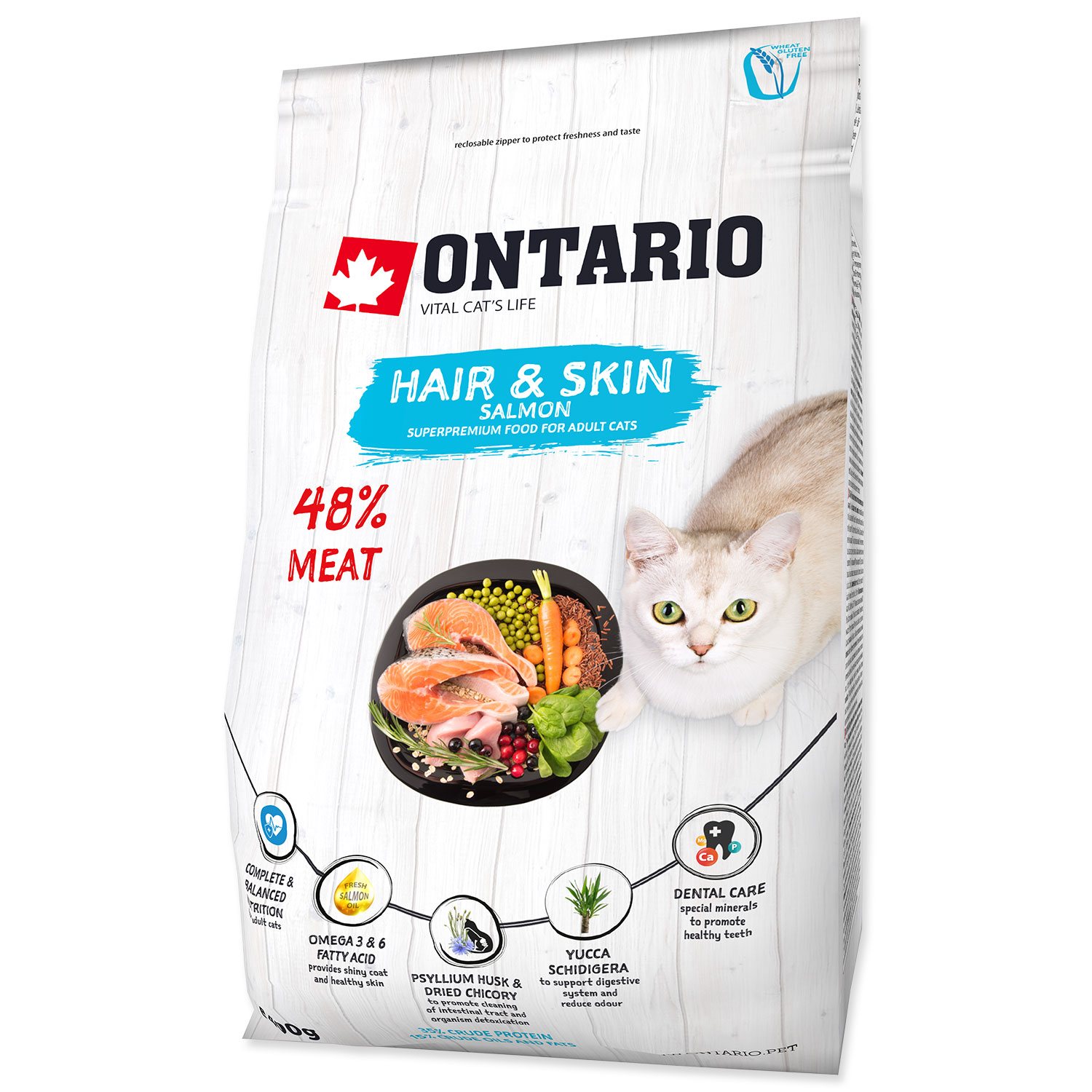Krmivo Ontario Cat Hair & Skin 0,4kg-KS