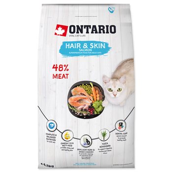 Krmivo Ontario Cat Hair & Skin 6,5kg-KS