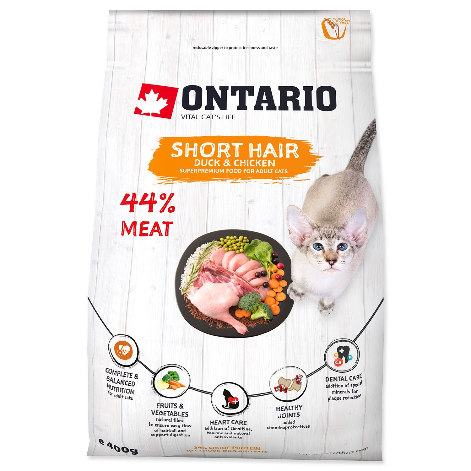 Krmivo Ontario Cat Shorthair 0,4kg-KS