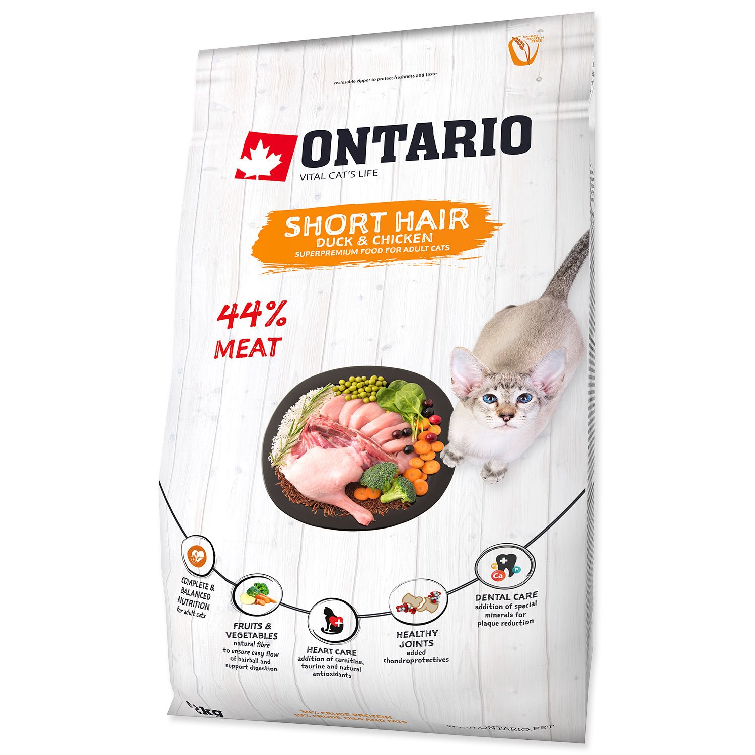 Krmivo Ontario Cat Shorthair 2kg-KS