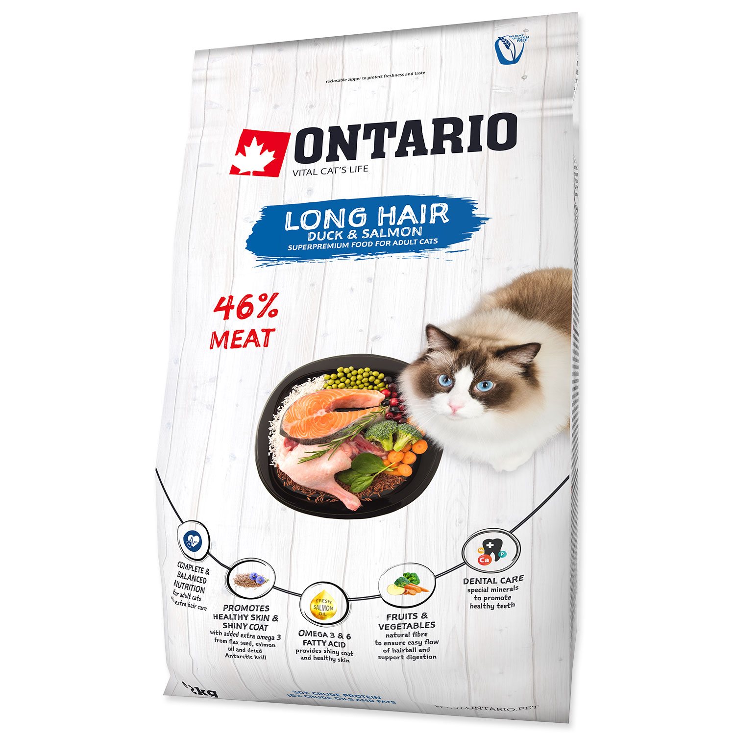 Krmivo Ontario Cat Longhair 2kg-KS